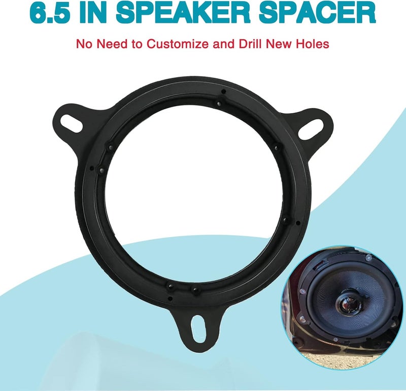 AICARS 6.5 Inch Speaker Spacer: 4/5 Inch Depth Speaker Adapter Rings Compatible with Nissan Teana Livina Tiida Sylphy 2-PCS - Image 2